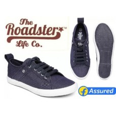 Deals, Discounts & Offers on Foot Wear - Price Down Hurry : Roadster Sneakers (Navy) at Flat 78% + 20% Cashback + FREE Shipping