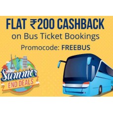 Deals, Discounts & Offers on Travel - Flat Rs. 200 Cashabck {No Minimum Booking} On Your Bus Bookings