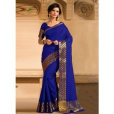 Deals, Discounts & Offers on Women Clothing - INDIAN BEAUTY. Purple Art Silk Embroidered Saree With Blouse