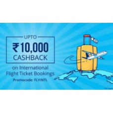 Deals, Discounts & Offers on Travel - Flat Rs. 1,000 Cashback on International Flight Ticket Bookings