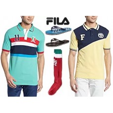 Deals, Discounts & Offers on Men Clothing - Fila Brand Day : Men's T-Shirts & Accessories at Minimum 50% Off From Rs. 128
