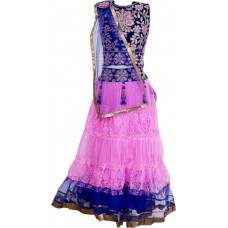 Deals, Discounts & Offers on Kid's Clothing - Crazeis Girls Lehenga Choli Ethnic Wear Embroidered Lehenga, Choli and Dupatta Set