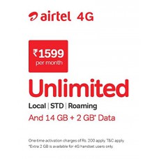Deals, Discounts & Offers on Recharge - Airtel Unlimited Postpaid Plan @ 1599 From Rs. 200 Only