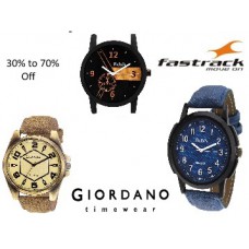 Deals, Discounts & Offers on Watches & Wallets - Minimum 30-70% Off On Watches From Just Rs. 269 + FREE Shipping