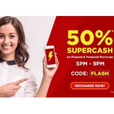 Deals, Discounts & Offers on Recharge - Mobikwik Flash Sale: Get 50% SuperCash on Prepaid & Postpaid Recharge