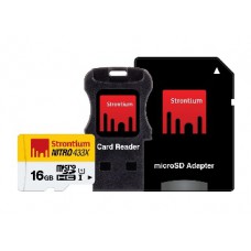 Deals, Discounts & Offers on Computers & Peripherals - Strontium Nitro 16Gb Class 10 MicroSDHC (With Card reader & MicroSD Adapter)
