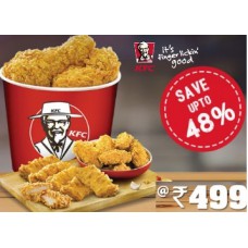 Deals, Discounts & Offers on Food and Health - KFC Super Sixes : Get Hot & Crispy KFC Chicken 18 Pc at just Rs.499