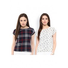 Deals, Discounts & Offers on Women Clothing - Flat 76% off on Multicolored Polyester A-Line Top