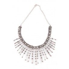 Deals, Discounts & Offers on Earings and Necklace - Flat 61% off on Single Line Beautiful German Silver Antique Necklace 