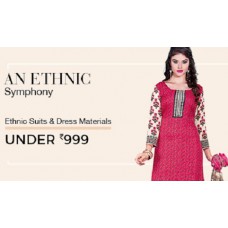 Deals, Discounts & Offers on Women Clothing - Ethnic Suits & Dress Materials Under Rs.999