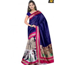 Deals, Discounts & Offers on Women Clothing - Riytham Fashion Blue Saree offer