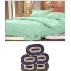 Deals, Discounts & Offers on Home Decor & Festive Needs - JARS Collections Bedsheet With 2 Pillow Covers And 5 Mats