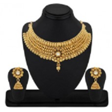 Deals, Discounts & Offers on Earings and Necklace - Apara EXQUISITE TEAR DROP DESIGN BRIDAL NECKLACE SET