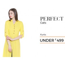 Deals, Discounts & Offers on Women Clothing - Perfect cuts Kurtis offer Under Rs.499