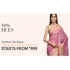 Deals, Discounts & Offers on Women Clothing - Handloom Silk Saree Starts From Rs.999