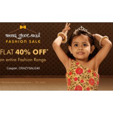 Deals, Discounts & Offers on Kid's Clothing - Flat 40% Off on Entire Fashion Sale