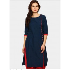 Deals, Discounts & Offers on Women Clothing - Soch Women Navy Regular Fit Kurta At Rs. 698