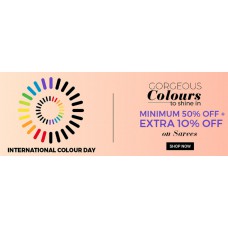 Deals, Discounts & Offers on Women Clothing - Minimum 50% offer Gorgeous Colours Sarees