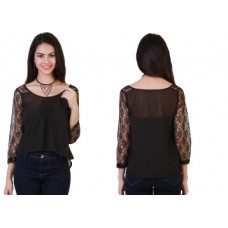 Deals, Discounts & Offers on Women Clothing - Belle Fille 2279 Black Top at Flat 50% Off