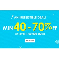 Deals, Discounts & Offers on Men Clothing - Min 40 - 70% off on All Lifestyle Products