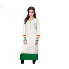 Deals, Discounts & Offers on Women Clothing - 63% Off on Tricolor all time favourite Cotton Kurti