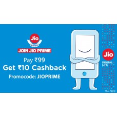 Deals, Discounts & Offers on Recharge - Pay Rs.99 And Get Rs.10 Cashback