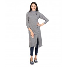 Deals, Discounts & Offers on Women Clothing - 58% Off on Woman Black Crepe Straight Kurti