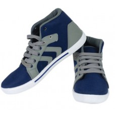 Deals, Discounts & Offers on Foot Wear -  Blue Canvas Lace Up Sneakers offer