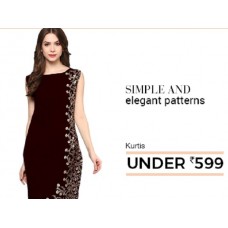 Deals, Discounts & Offers on Women Clothing - Simple and Elegant Patterns Kurtis Under Rs.599
