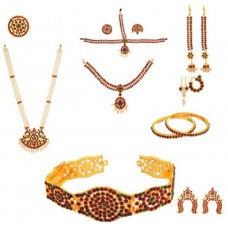 Deals, Discounts & Offers on Women - Usha Gold Plating Works Bharatanatyam Jewellery Set