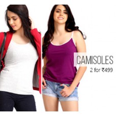 Deals, Discounts & Offers on Women - Camisoles 2 For Rs.499