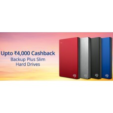 Deals, Discounts & Offers on Computers & Peripherals - Upto Rs.4000 Cashback offer on Hard Drives