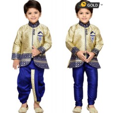 Deals, Discounts & Offers on Baby & Kids - AJ Dezines Blue Kids Sherwani, Pyjamas and Dhoti Set