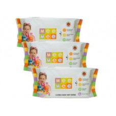 Deals, Discounts & Offers on Baby Care - Flat 50% off on Mee Mee Caring Baby Wet Wipes with Aloe Vera - Pack of 3