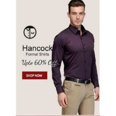 Deals, Discounts & Offers on Men Clothing - Upto 60% off on Hancock Formal Shirts