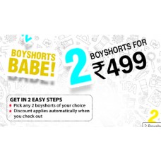 Deals, Discounts & Offers on Women Clothing - 2 Boyshorts For 499