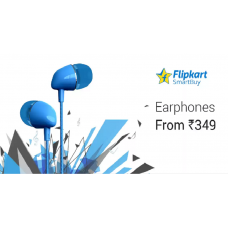 Deals, Discounts & Offers on Mobile Accessories - Flipkart Smart Buy Earphones From Rs. 349