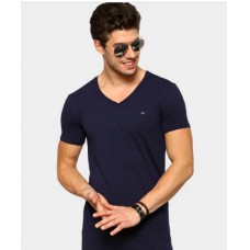 Deals, Discounts & Offers on Men Clothing - Abof Men Navy Muscle Fit T-shirt