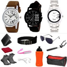 Deals, Discounts & Offers on Accessories - Flat 73% off on DCH Men's Analog Wristwatch & Accessories Combo