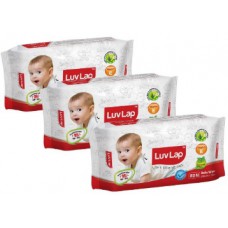 Deals, Discounts & Offers on Baby Care - Lowest Online : Luvlap Paraben FREE Baby Wet Wipes with Aloe Vera Pack of 3