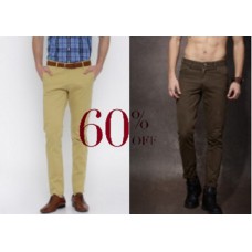 Deals, Discounts & Offers on Men Clothing - Grab Branded Trousers at Minimum 60% Off From Rs. 478 