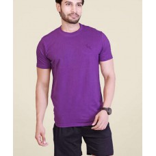 Deals, Discounts & Offers on Men Clothing - Lucfashion Purple Solid T Shirt at Flat 52% Offer