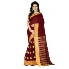 Deals, Discounts & Offers on Women Clothing - Bhuwal Zari Embroidery Cotton silk Saree offer