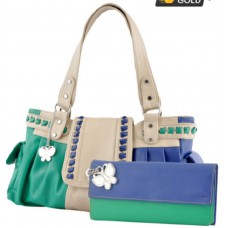 Deals, Discounts & Offers on Watches & Handbag - Butterflies Bns-wb008 Green Satchel Bags offer