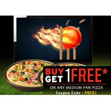Deals, Discounts & Offers on Food and Health - Pizza Hut Delicious Offer - Buy 1 Get 1 FREE On Your Favorite Pizzas