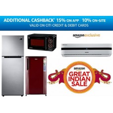 Deals, Discounts & Offers on Home Appliances - DAY 2 : Large Appliances Lightning Deals {All Offers} + 10% Cashback + FREE Shipping