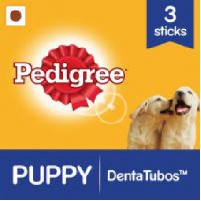 Deals, Discounts & Offers on Pets food - Sample Try-Me Pack Pedigree Puppy Denta Tubos (Puppy Dog - Oral Care), Chicken (7gms, Pack of 5)