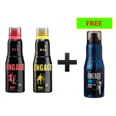 Deals, Discounts & Offers on Personal Care Appliances - Engage Combo Buy 2 Deo and Get 1 Cologne Worth Rs 275 + FREE Shipping
