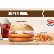 Deals, Discounts & Offers on Food and Health - 1 Crispy Chicken Burger + 1 Potato Tots + 1 Float at Just Rs. 94
