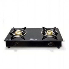 Deals, Discounts & Offers on Home & Kitchen - Fabiano FabSurya 2 Burner Toughened Glass Top Manual Gas Cooktop - Black